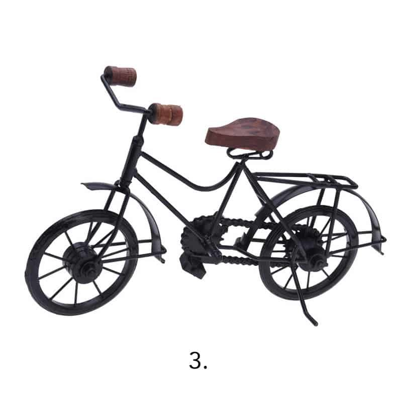 Fiets 36cm in zwart metaal - Afbeelding 3