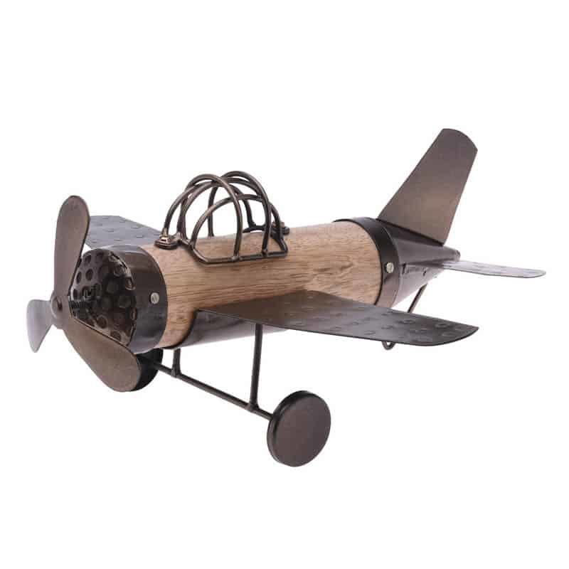 Vliegtuig 26cm in hout/metaal