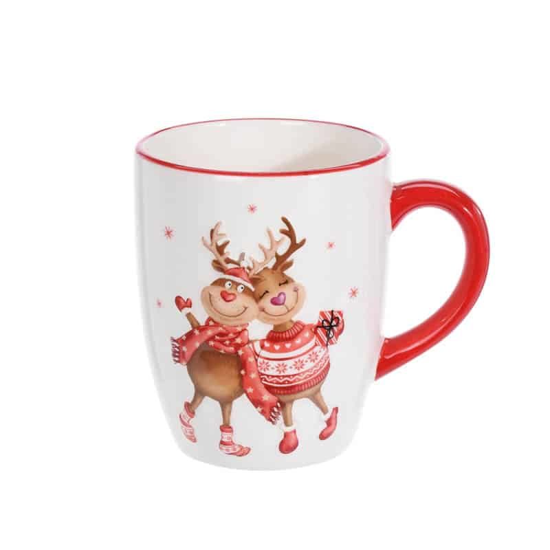 Beker (ø10cm) met rendierdesign