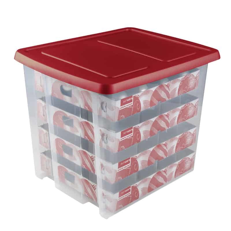 Sunware Nesta Kerstbox 45L +trays voor 64 ballen