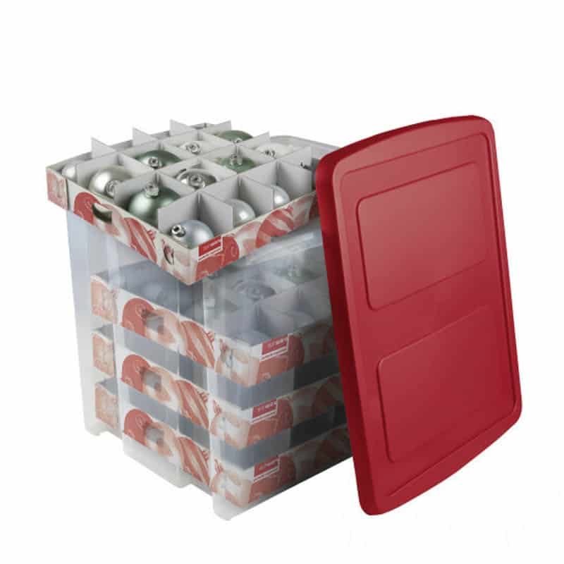 Sunware Nesta Kerstbox 45L +trays voor 64 ballen - Afbeelding 2