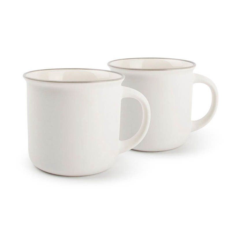 Nooz beker (39cl) rim grijs - 2 stuks