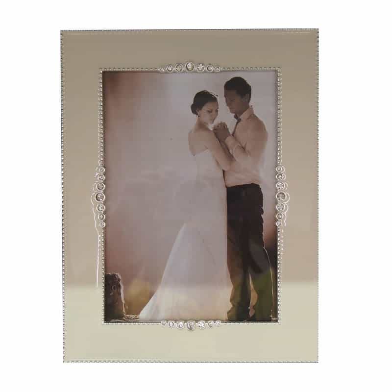 Fotokader zink/epoxy (13x18cm) wit/zilver