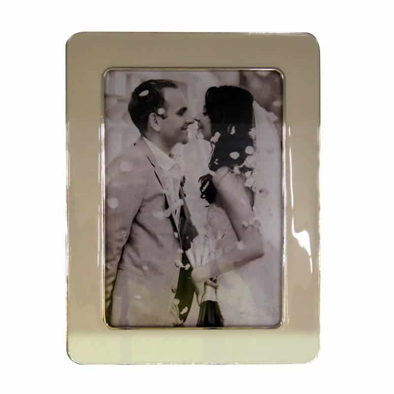 Fotokader zink/epoxy (13x18cm) wit/zilver