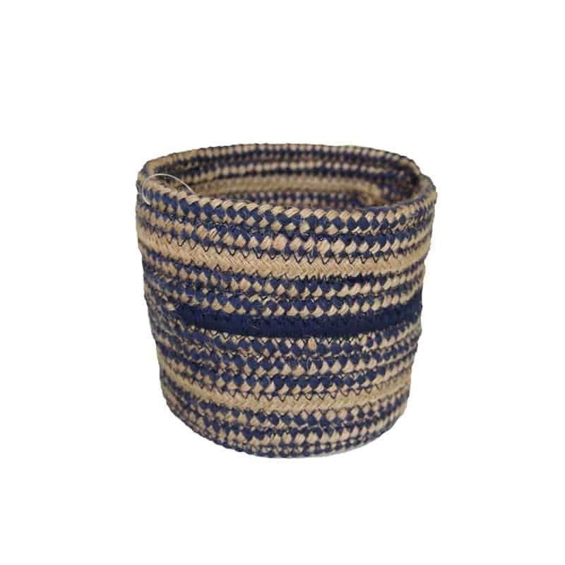 Mand stof (bruin/blauw) 16xH13cm