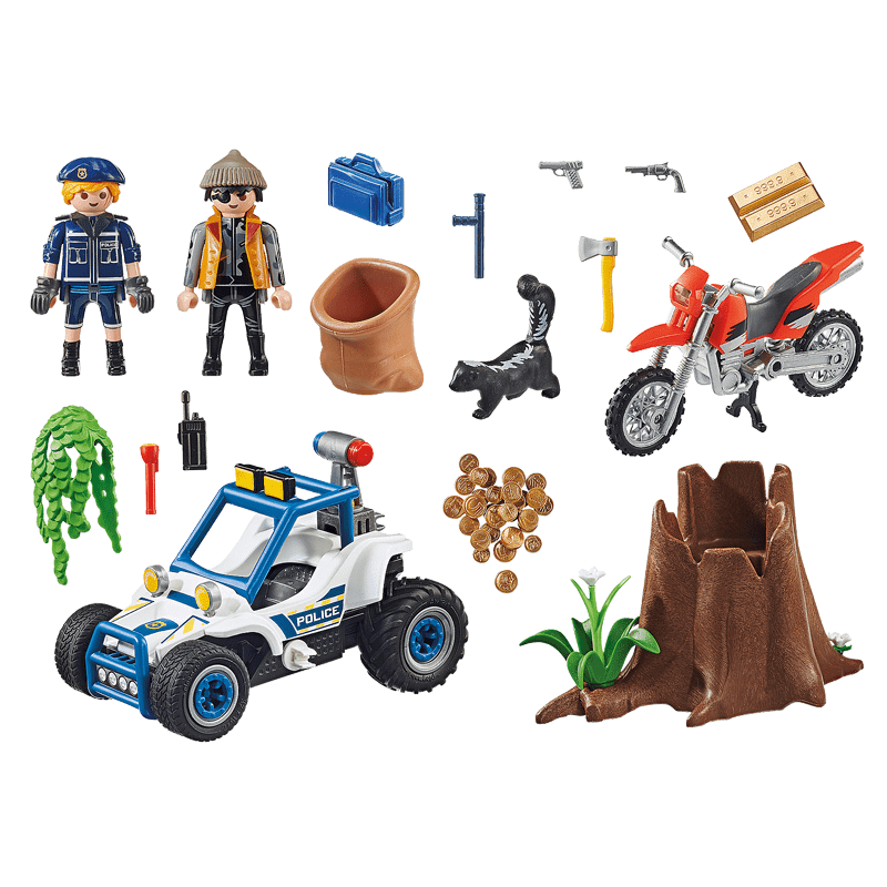 Playmobil City Action: Politie SUV - Achtervolging van de schattenrovers - Afbeelding 4