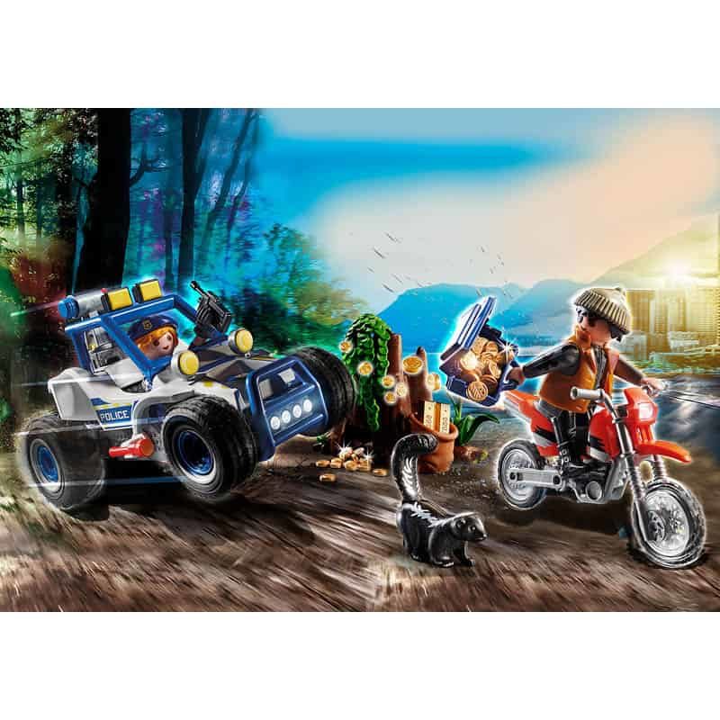 Playmobil City Action: Politie SUV - Achtervolging van de schattenrovers - Afbeelding 2