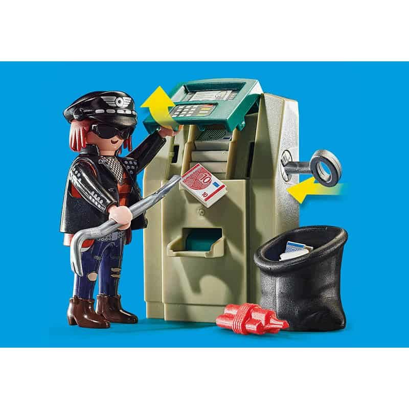 Playmobil City Action: Politiemotor - Achtervolging van de geldrover - Afbeelding 4