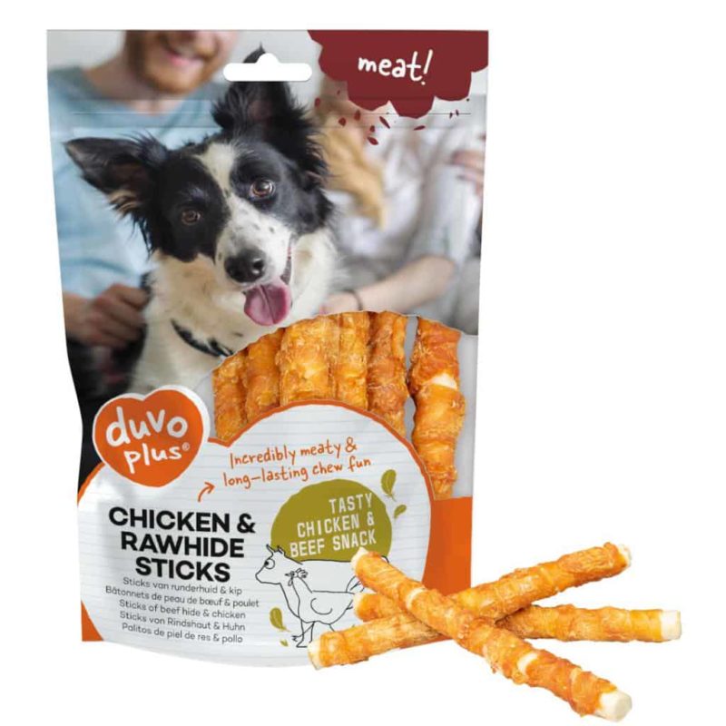 Duvo+ Meat! Kip & rundersticks S (12,5cm) 400g