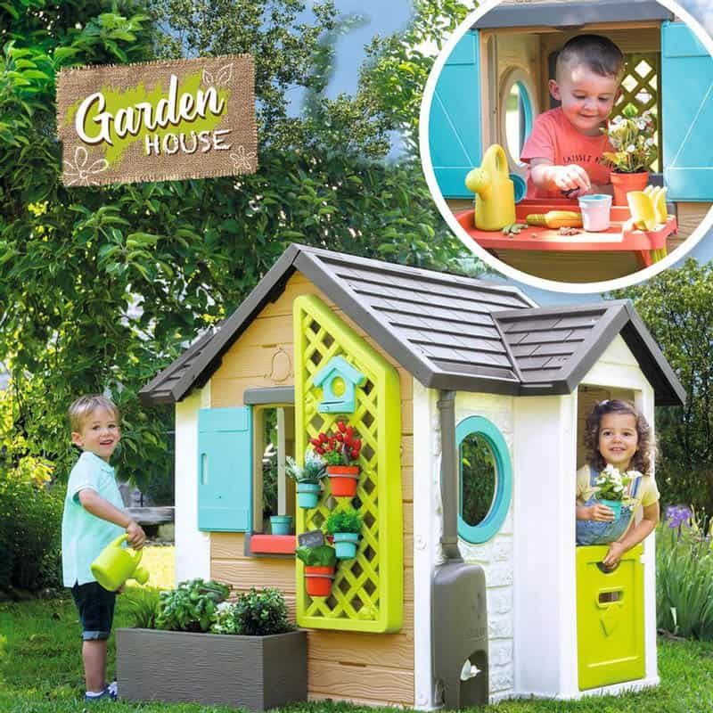 Smoby Speelhuis Garden House (128x132x135cm) - Afbeelding 3