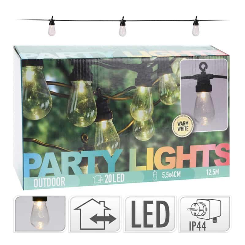 Feestverlichting 20 lamps LED - warm wit