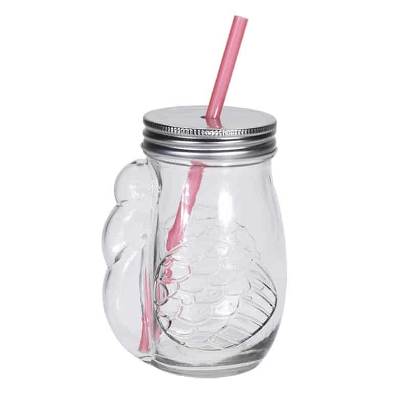 Drinkglas met rietje (14cm) - Afbeelding 4