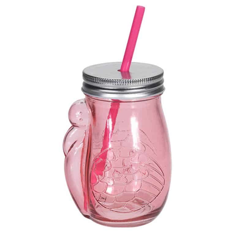 Drinkglas met rietje (14cm)