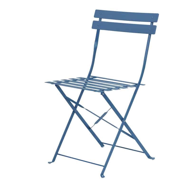 Bistroset mat blauw (tafel ø60cm) - Afbeelding 3