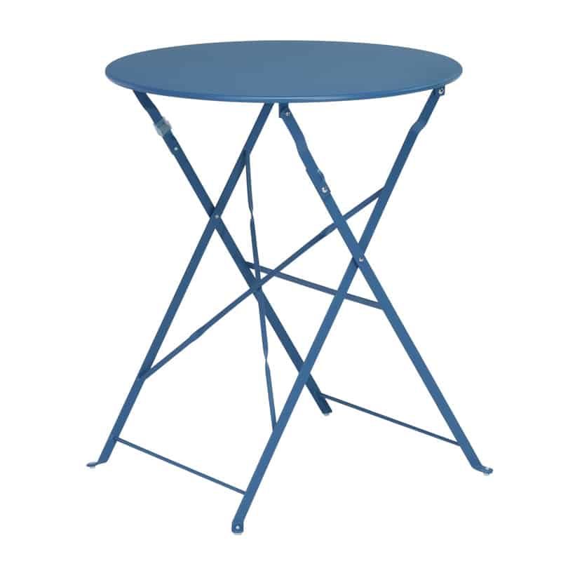 Bistroset mat blauw (tafel ø60cm) - Afbeelding 2