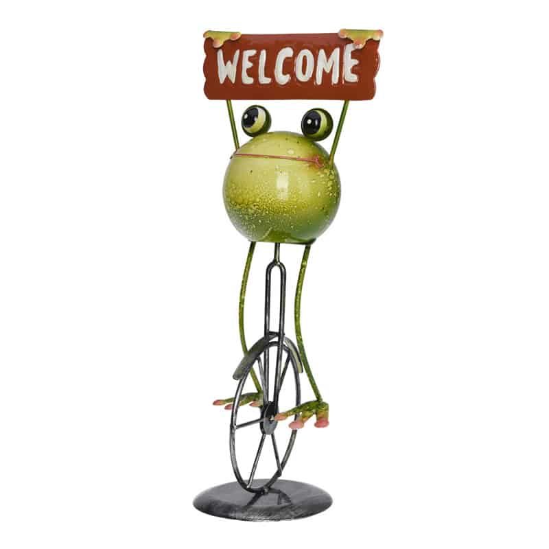Kikker op fiets (36,5cm)