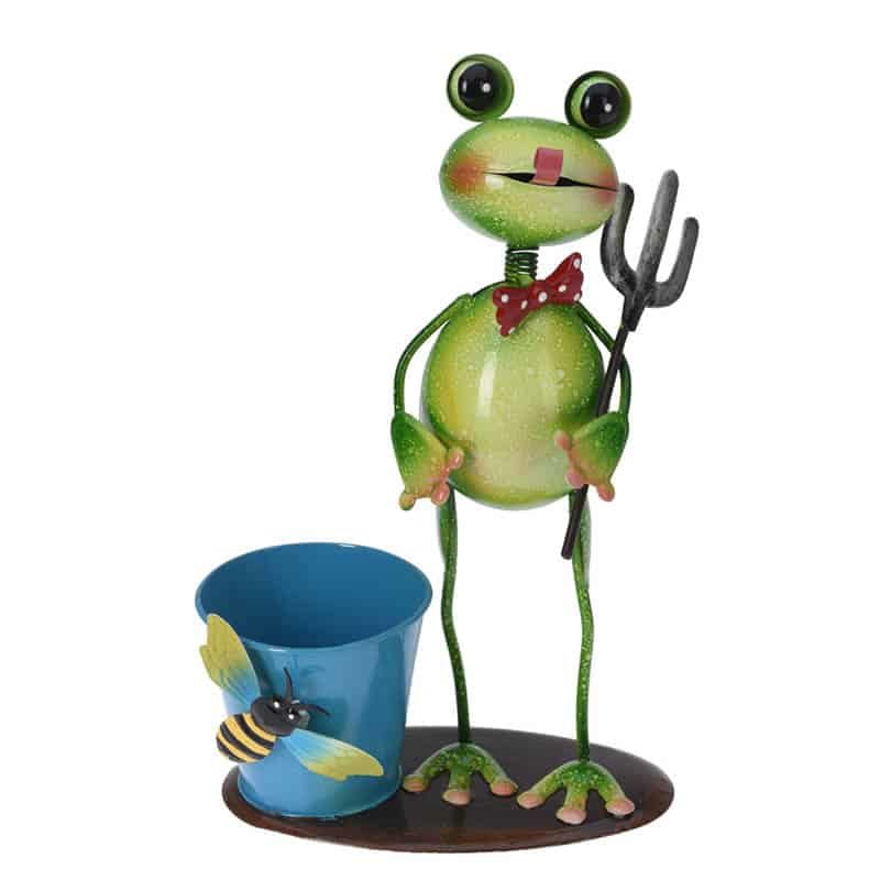 Bloempot met kikker (29cm) - Afbeelding 2