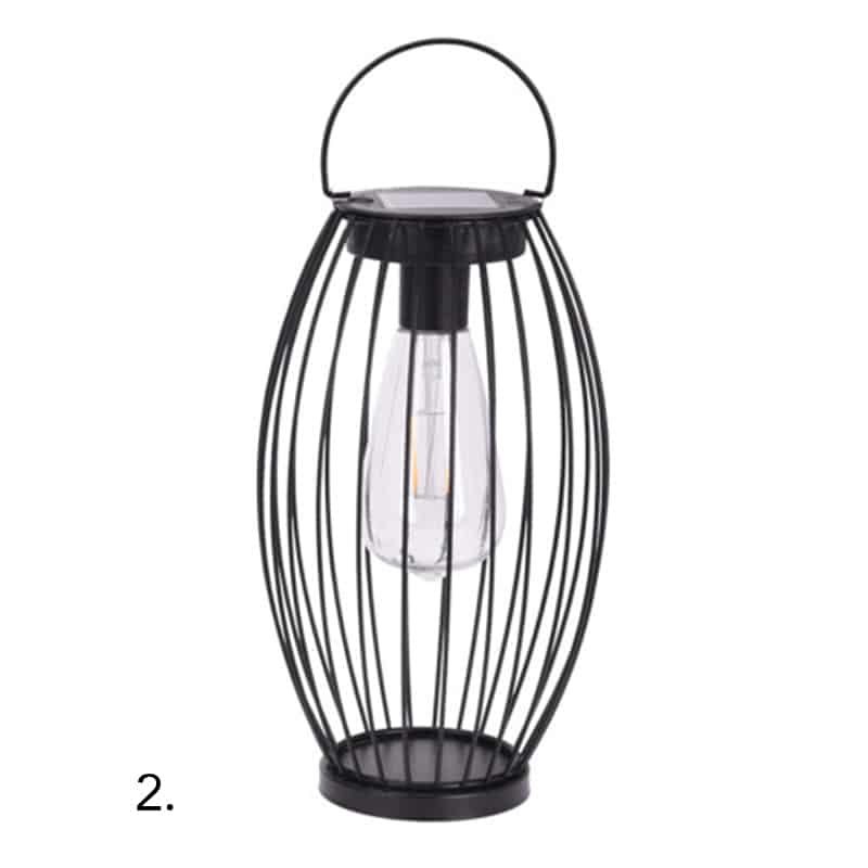 Solar lamp metaal zwart - Afbeelding 3