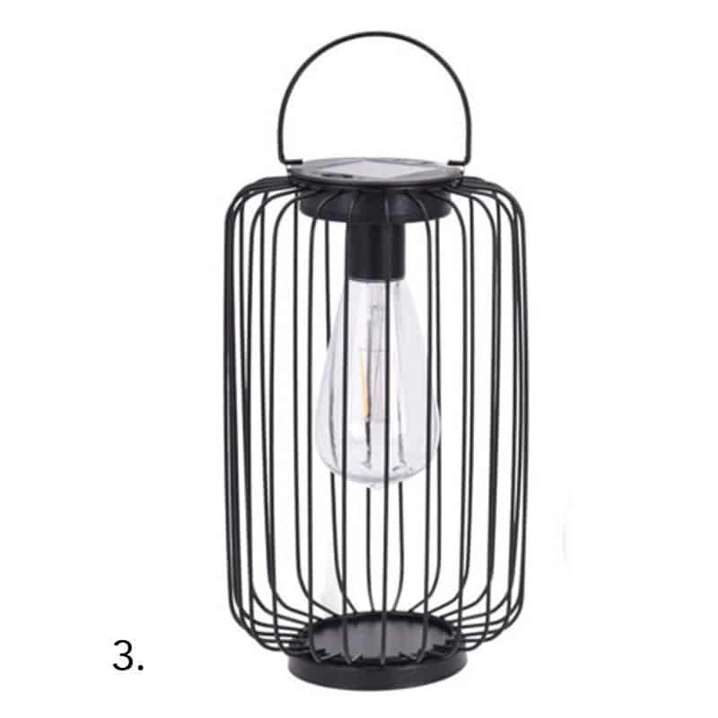 Solar lamp metaal zwart - Afbeelding 2