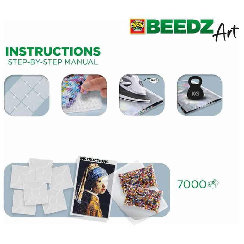 SES Beedz Art Vermeer meisje met de parel - Afbeelding 4