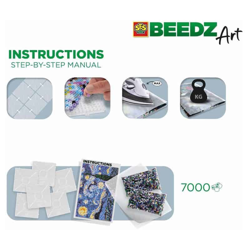 SES Beedz Art Van Gogh de sterrennacht - Afbeelding 4