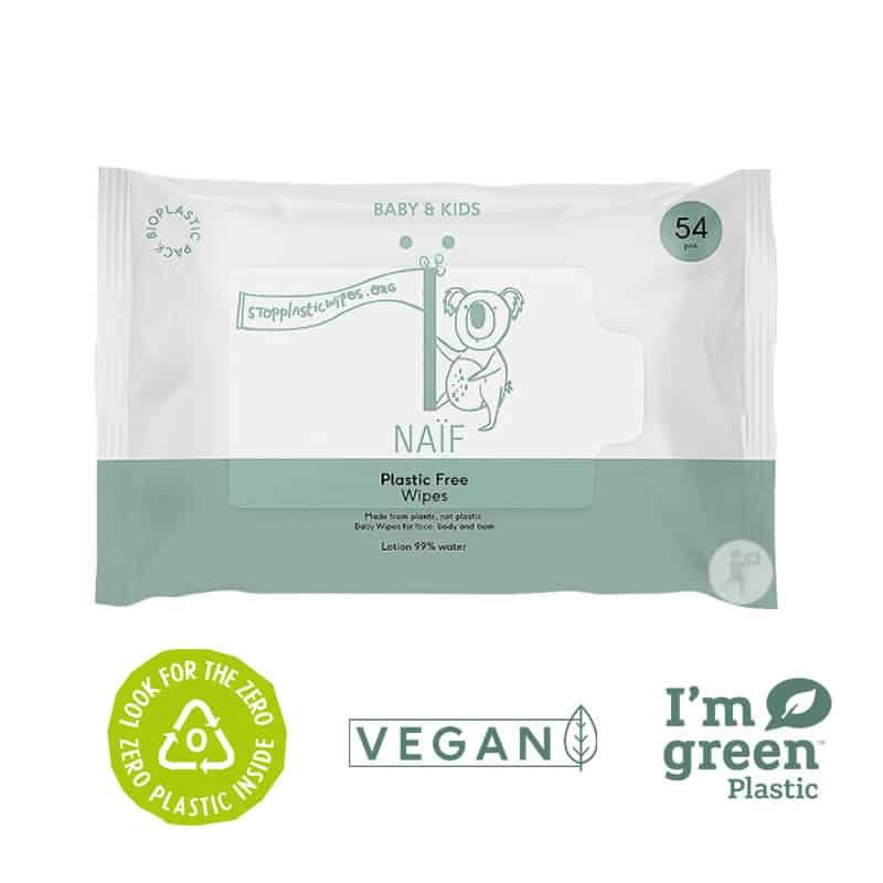 Naïf Plastic Free Wipes - 54 vochtige doekjes