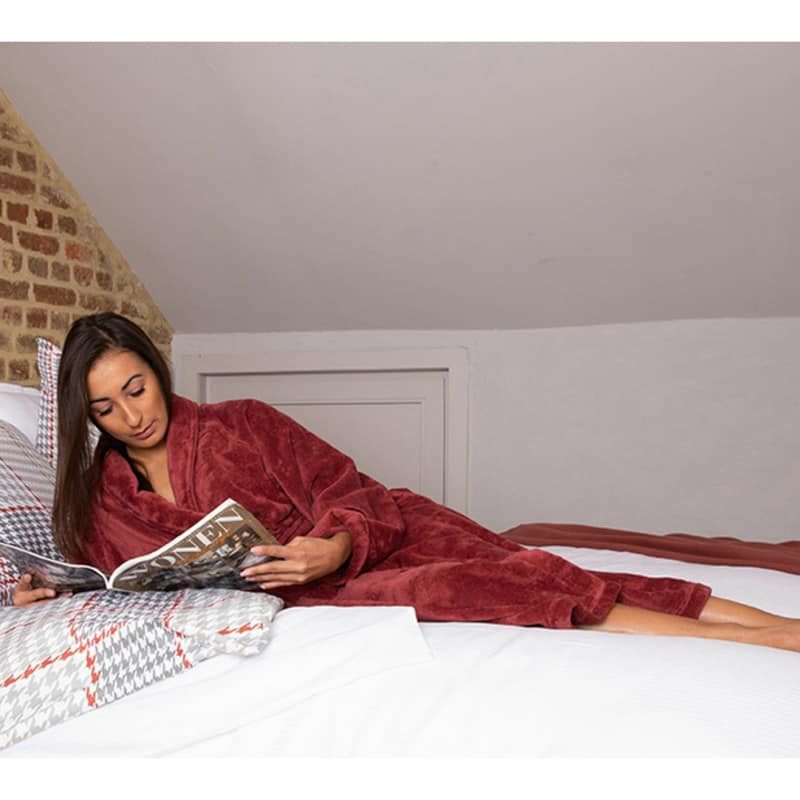 Badjas Florence bordeaux XL/XXL - Afbeelding 3