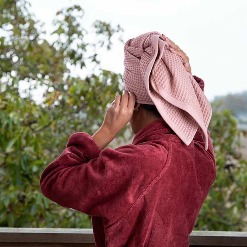 Badjas Florence bordeaux XL/XXL - Afbeelding 2