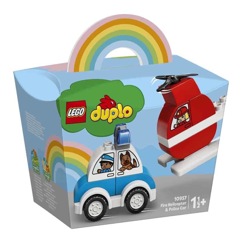 Lego Duplo Brandweerhelikopter en Politiewagen - Afbeelding 2