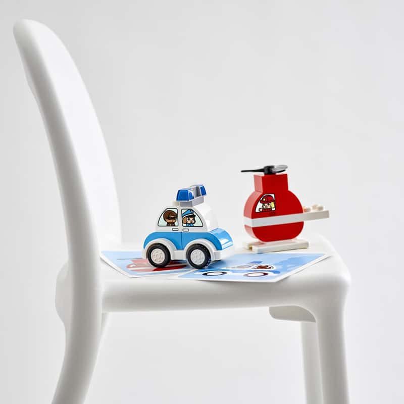 Lego Duplo Brandweerhelikopter en Politiewagen - Afbeelding 6