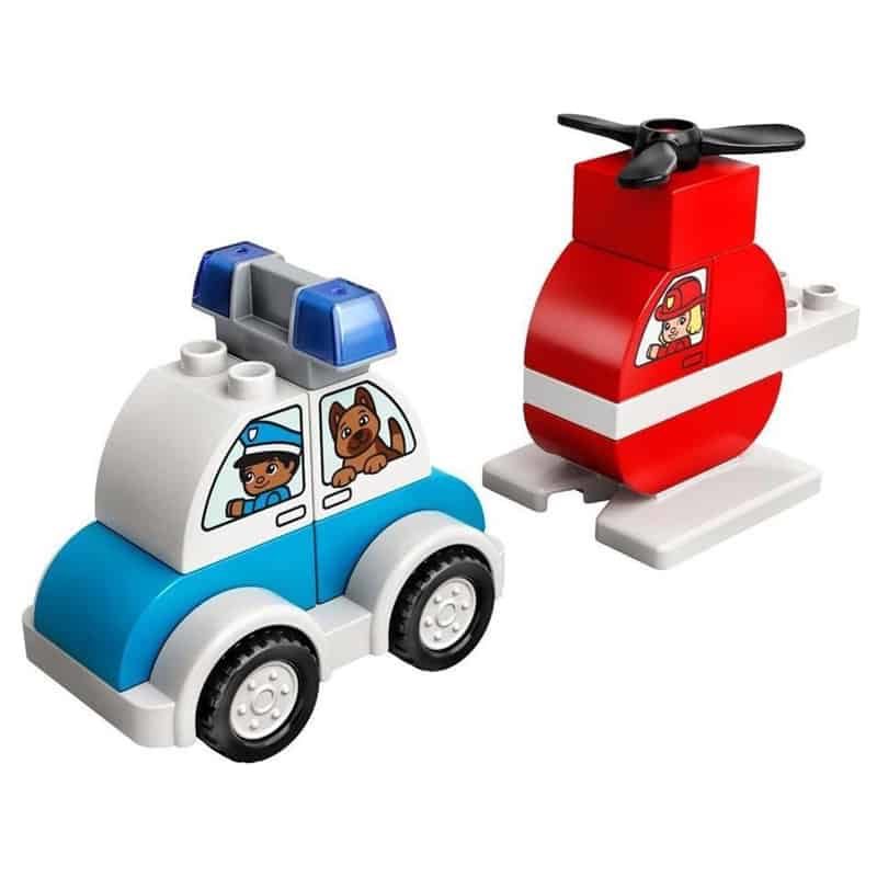 Lego Duplo Brandweerhelikopter en Politiewagen - Afbeelding 3