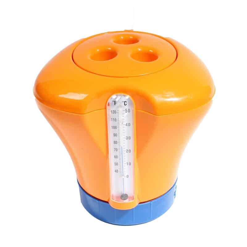 Drijvende chloordispenser met thermometer
