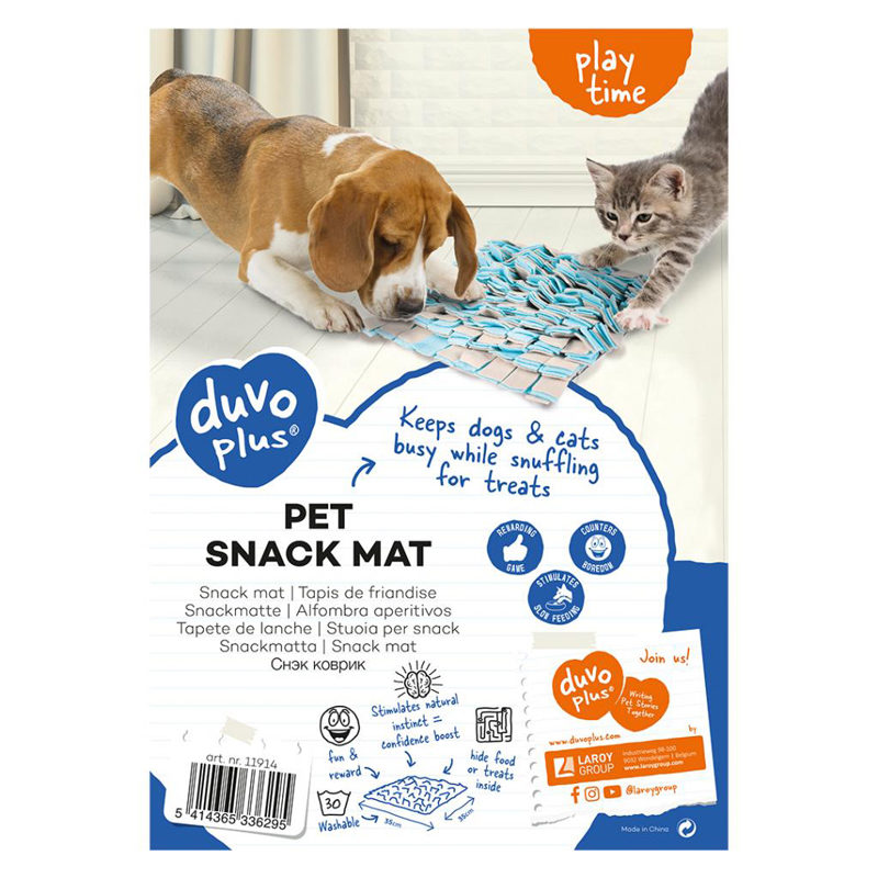 Duvo+ Snack mat (35x35cm) blauw/grijs