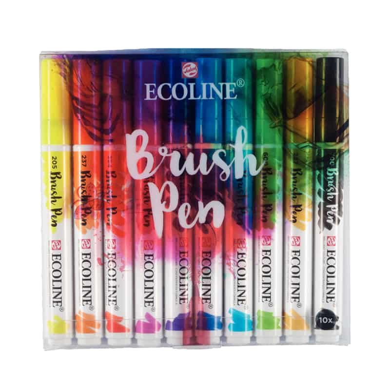 Talens Ecoline Brushpen - Basic set (10st)