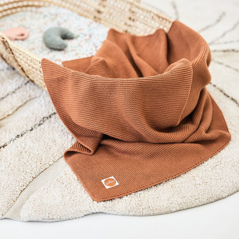Jollein Deken (100x150cm) caramel ledikant basic knit - Afbeelding 4