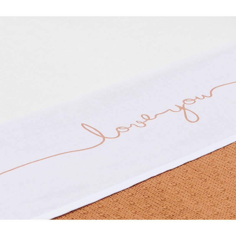 Jollein Laken bed I Love You - Caramel - Afbeelding 2