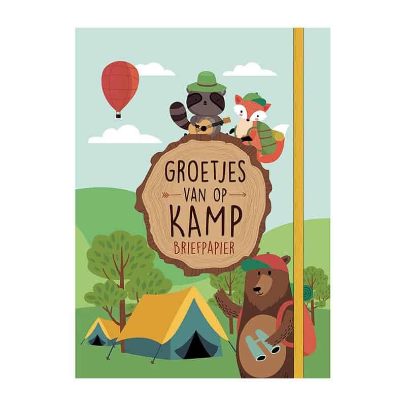 Briefpapier Groetjes van op kamp - Bosdieren