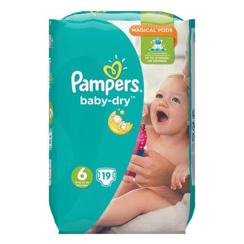 Pampers Babydry nr. 6 (19 stuks)