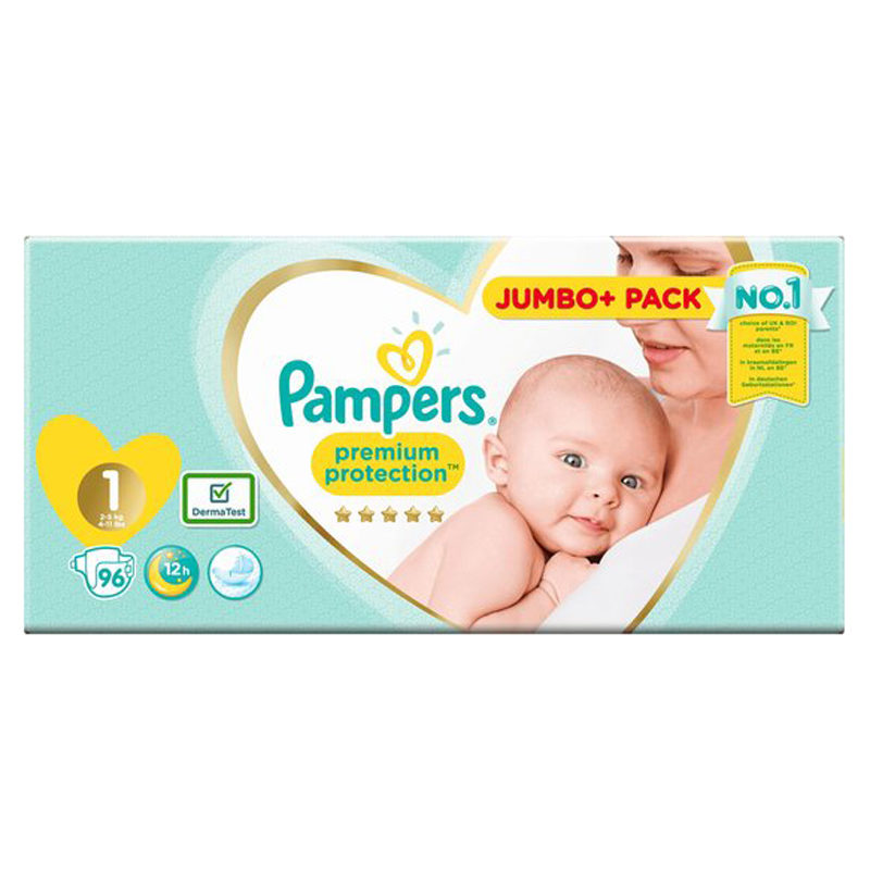 Pampers Premium 1 Protection (96 stuks)