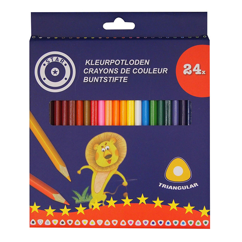Kleurpotloden driehoekig (24 stuks)