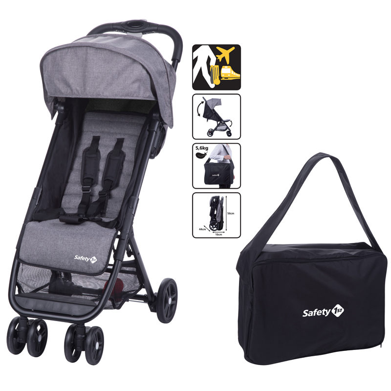 Afname Achtervoegsel Verwoesten Safety 1st Teeny Buggy Black Chic - Happyland