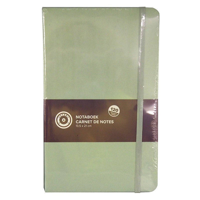 Notebook harde cover (120 vellen) 13x21cm - groen
