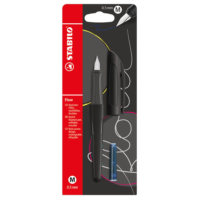 Stabilo Flow Active pen zwart