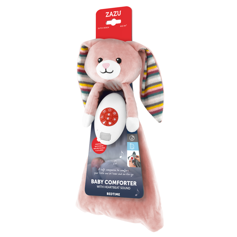 ZAZU Knuffeldoek roze konijn - Afbeelding 10