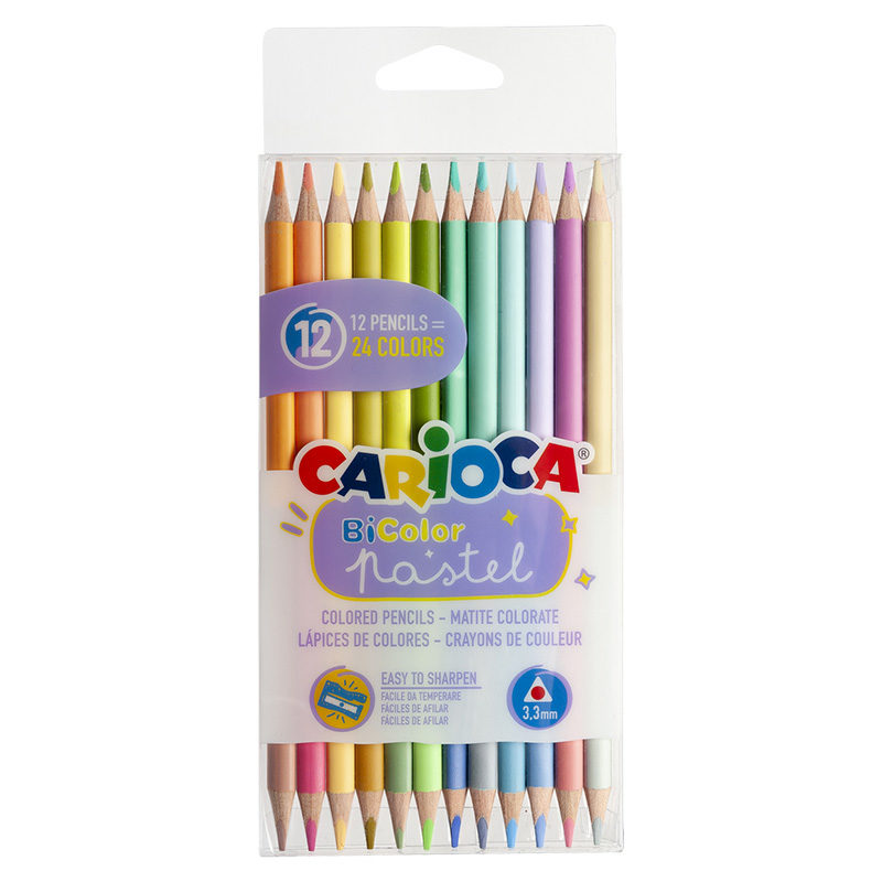 Carioca Pastel bicolor kleurpotloden (12 stuks)