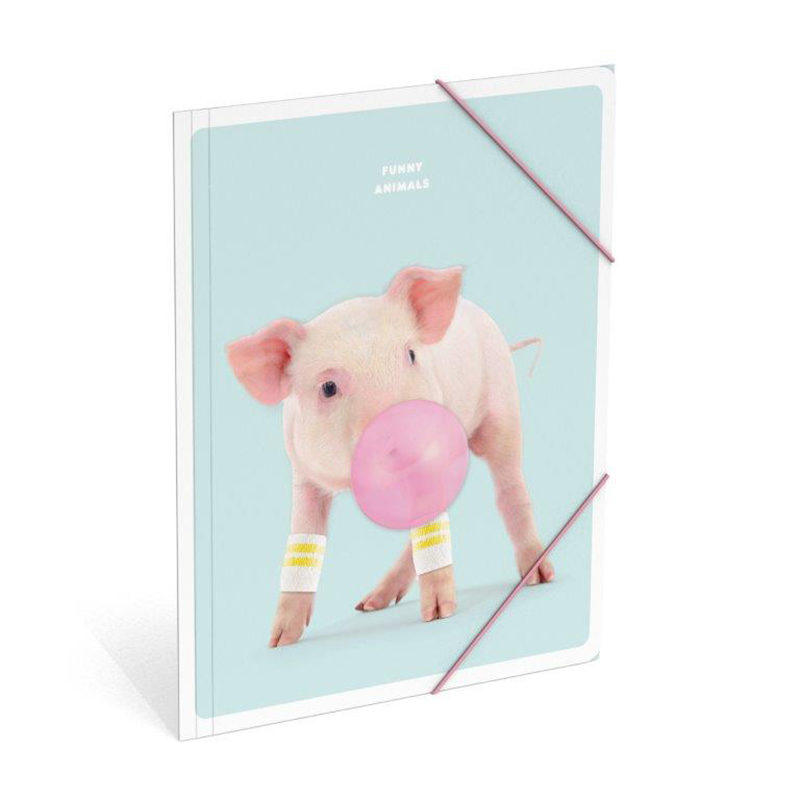 Funny Animals elastomap A4 pig mint