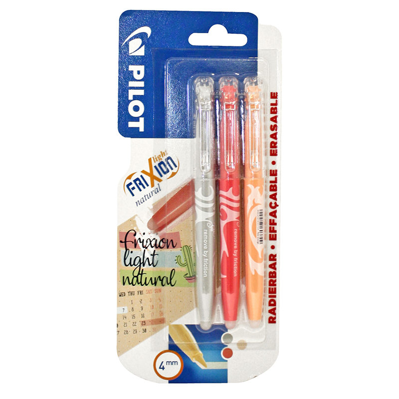 Pilot Frixion 3 Fluostiften - grijs/rood/oranje