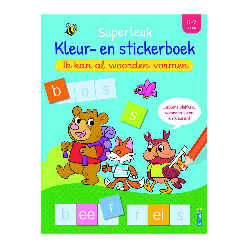 Superleuk Kleur- en stickerboek - Ik kan al woorden vormen (6-7 jaar)