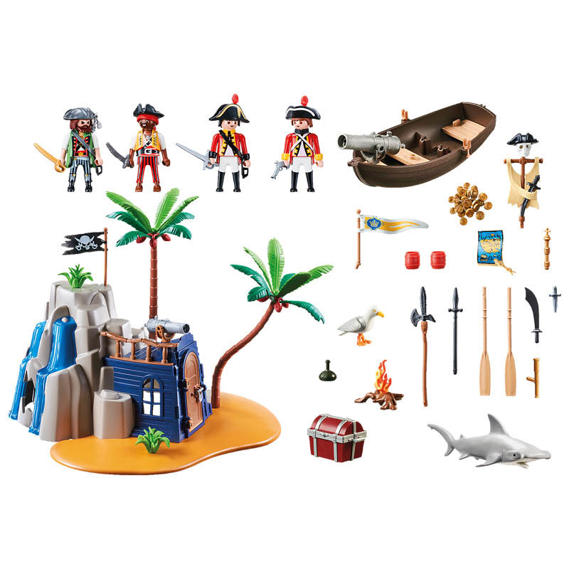 Playmobil Pirates: Pirateneiland met schuilplaats voor schatten - Afbeelding 4
