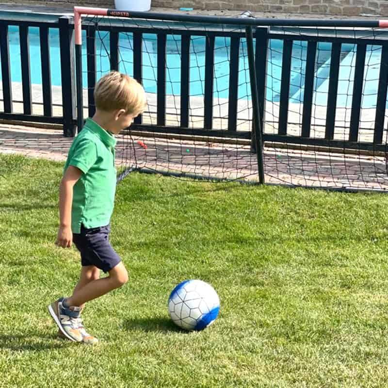 Voetbal (size 5) in PU wit/blauw - Afbeelding 5